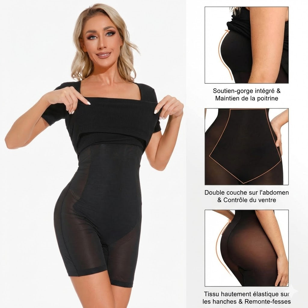 Robe Sculpt™ Daily – Body Gainant Intégré Manches Courtes