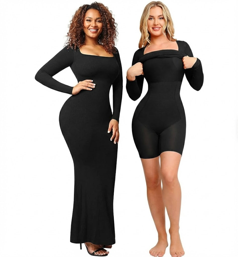Robe Gainante Sculptante Intégrée – Silhouette Parfaite & Confort Absolu